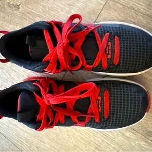 Kids Black and Red Sneakers